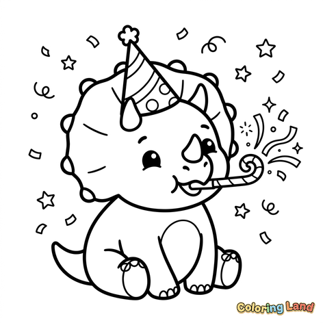 Festlig Triceratops-feiring