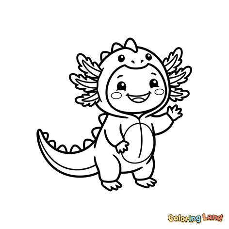Cute Baby in Axolotl Costume