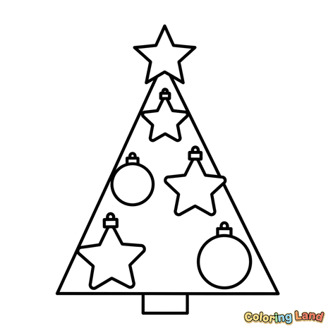 Christmas Tree, Star, and Ball Ornaments