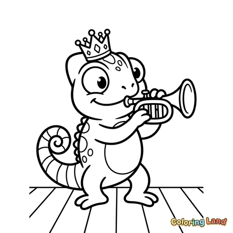 Camaleão Músico Real