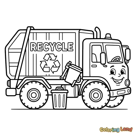 Camión de Reciclaje Feliz