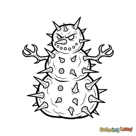 Muñeco de Nieve Monstruo con Púas