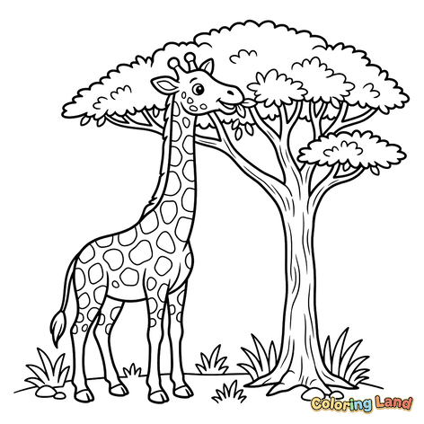 Freundliche Giraffe in der Savanne