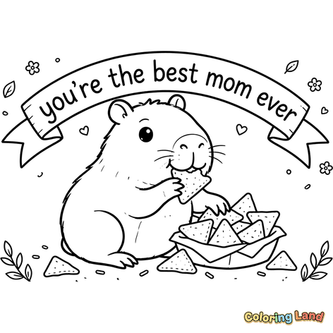 Meilleure Maman du Monde Capybara Goûter