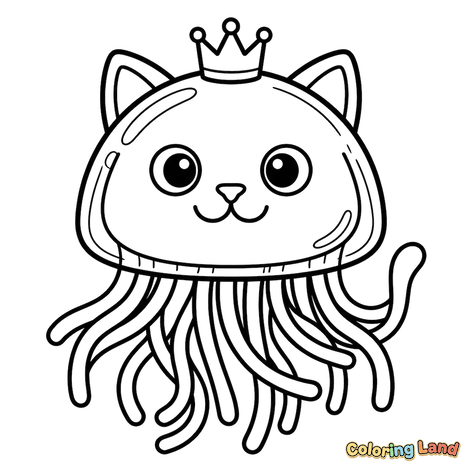 Princesa Gato Água-Viva Fofa