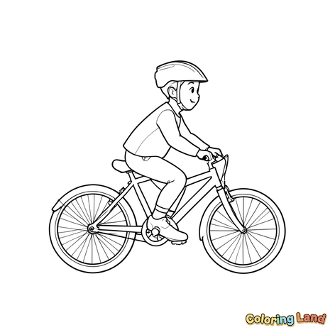 Pessoa Andando de Bicicleta com Capacete