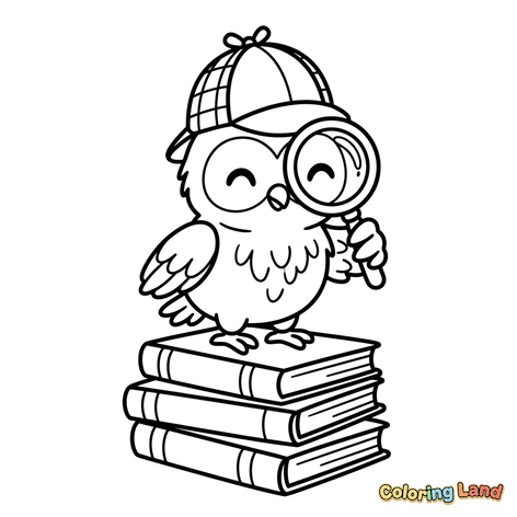 Detective Owl on Books
