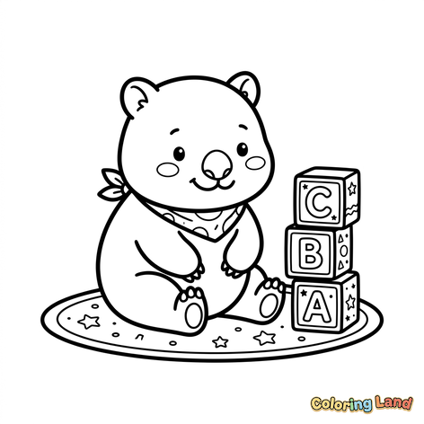 Dolce Orsetto con Cubi dell'Alfabeto