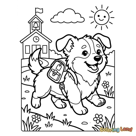 Puppy's First Day of School
