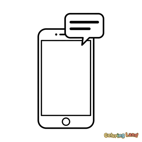 Smartphone med beskedboble