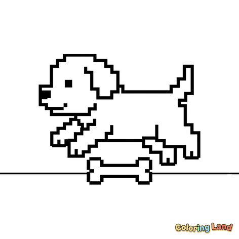 Cucciolo Pixel Salta l'Osso