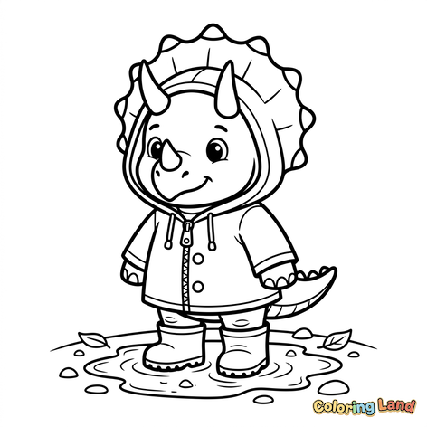 Mignon Tricératops en Imperméable
