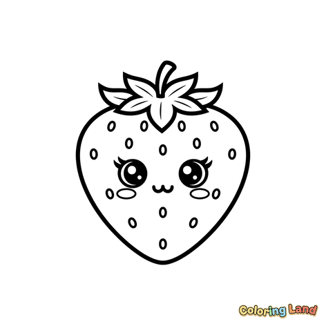 Kawaii Strawberry Character