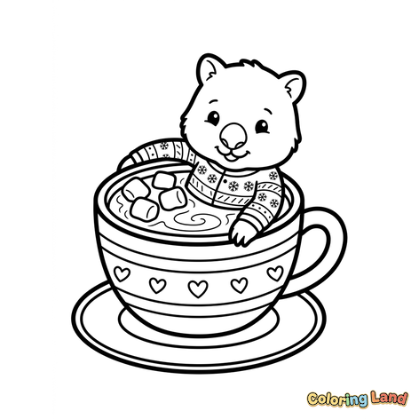 Cozy Koala in Hot Chocolate