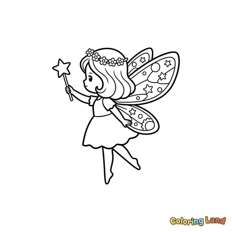 Pequena Fada com Varinha Mágica