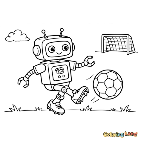 Robot Playing Soccer