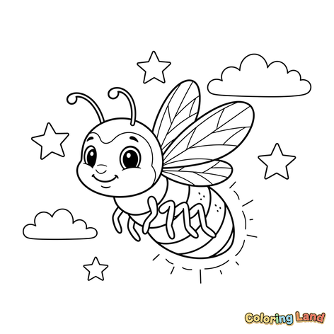 Luciérnaga Feliz en el Cielo Nocturno