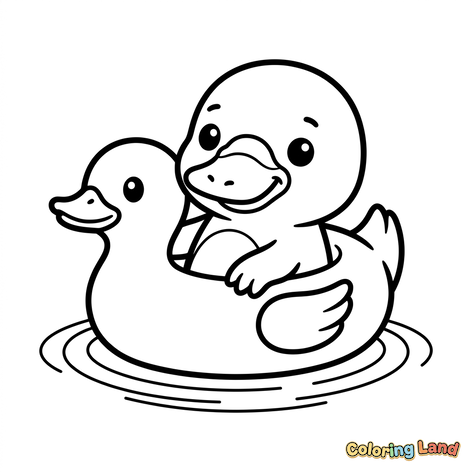 Süße Ente und Entchen