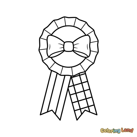 Award Rosette Ribbon with Bow