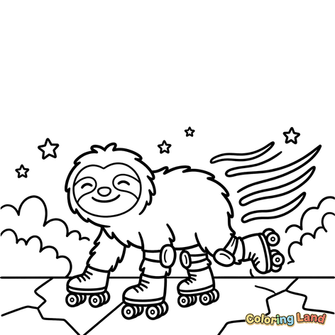 Bicho-Preguiça Veloz Patinando