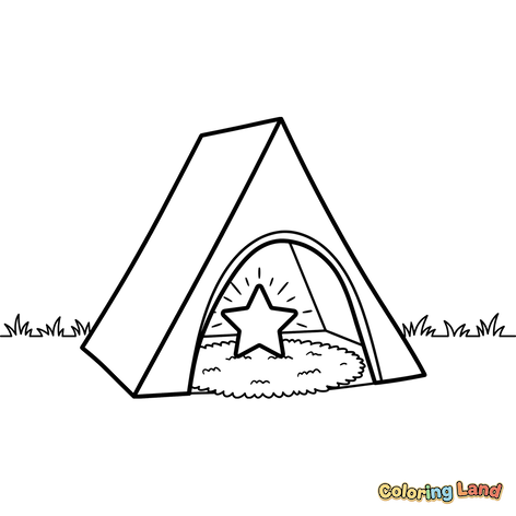 Tienda de Campaña con Estrella Brillante