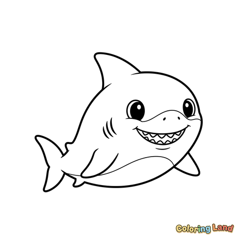 Adorable Bébé Requin Souriant