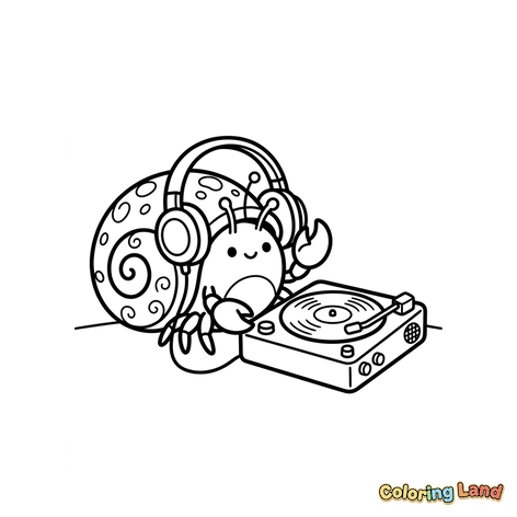 DJ Snail with Turntable