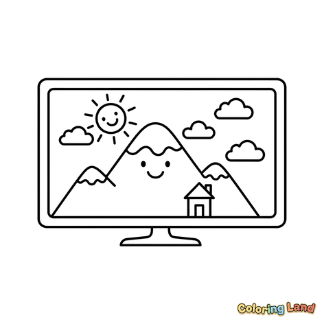 Paisagem Amigável em um Monitor