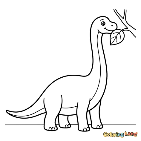 Brachiosaurus Bahagia Memakan Daun