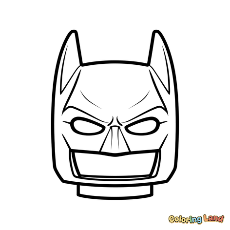 Batmans ikonische Maske (Lego-Stil)