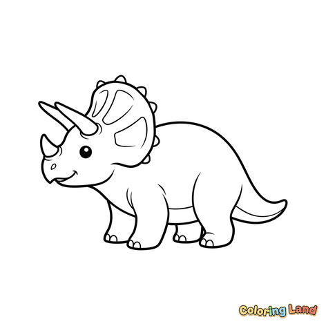 Dinossauro Triceratops Fofo