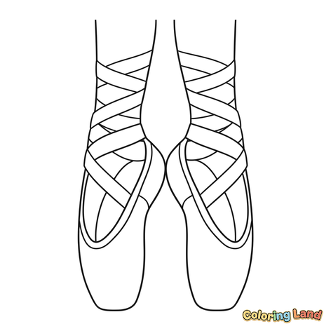 Ballett-Spitzenschuhe mit Bändern