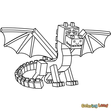 Dragão Voxel em Blocos