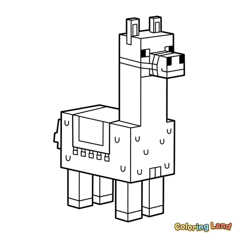 Llama Minecraft dengan Pelana