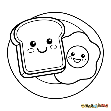 Glad morgenmads-toast og æg