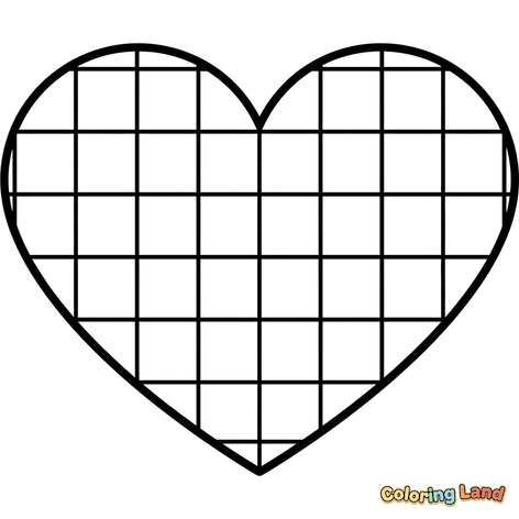 Cuore con Motivo a Griglia