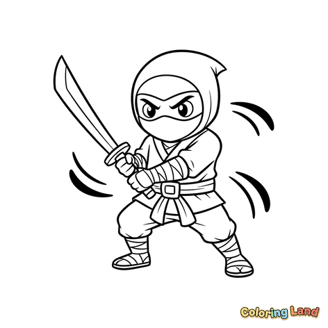 Little Ninja with Sword
