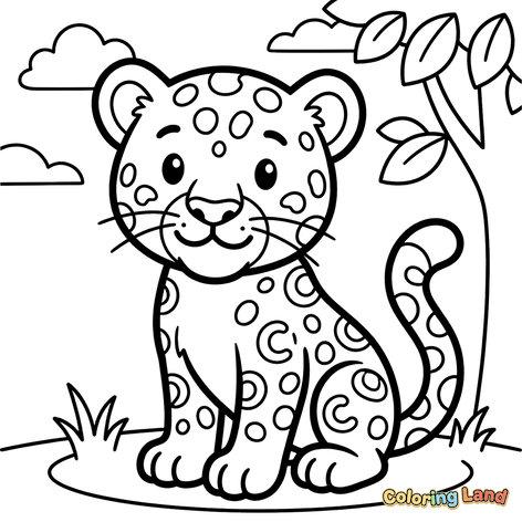 Lindo Filhote de Leopardo com Manchas