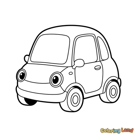 Carro de Desenho Animado Fofo