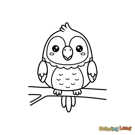 Burung Hantu Kecil yang Lucu di Dahan