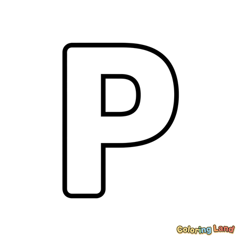 Luftblasenbuchstabe P
