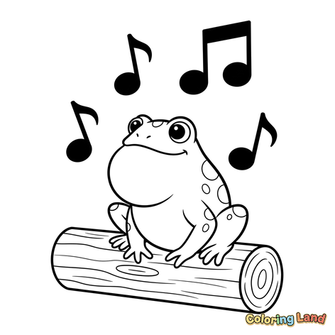 Singing Frog on a Log