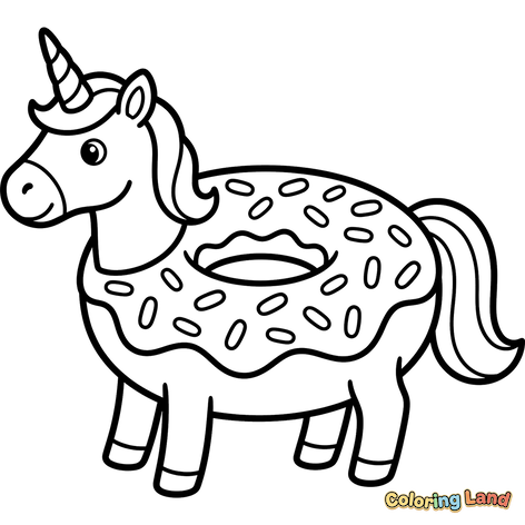 Unicorn with Donut Float