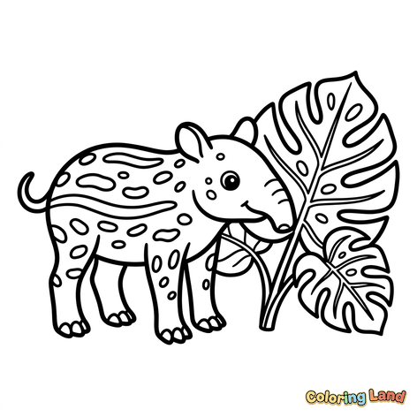 Słodka Mała Tapir w Dżungli