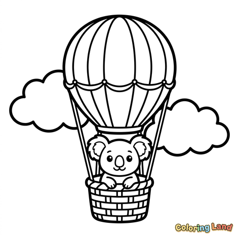 Koala im Heißluftballon
