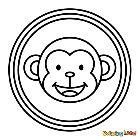 Fröhliches Affengesicht Symbol