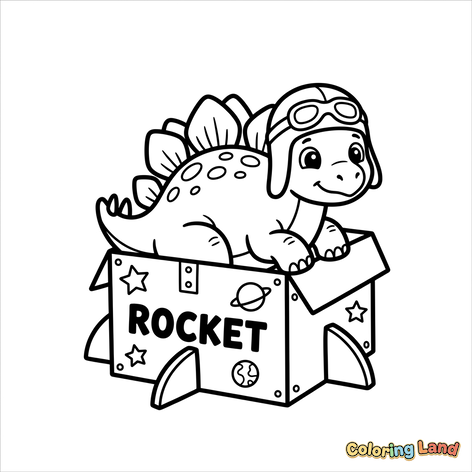 Kleiner Stegosaurus Weltraumforscher