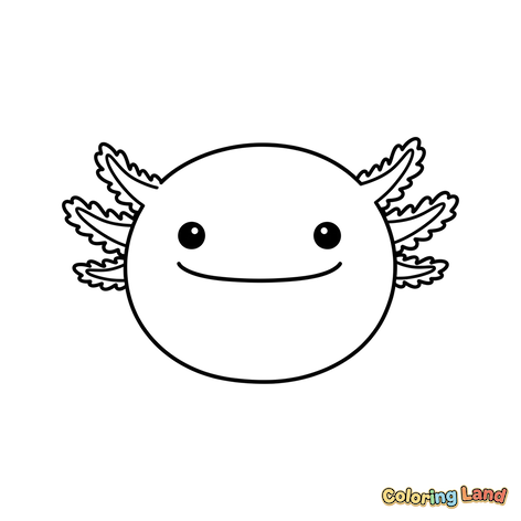 Wajah Axolotl Bahagia