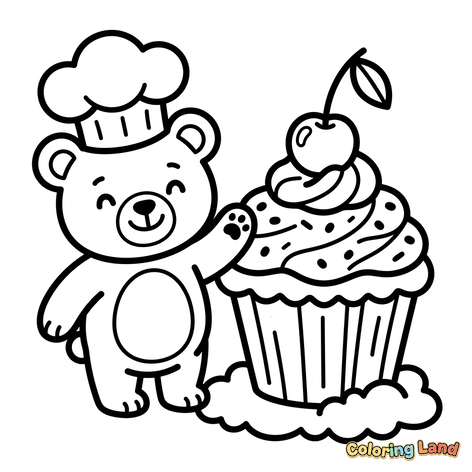 Beruang Koki dan Cupcake Raksasa