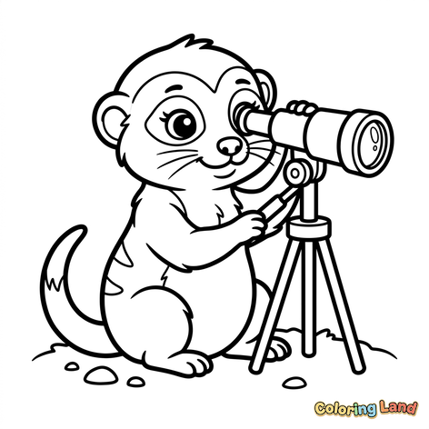 Nieuwsgierige Otter Astronoom